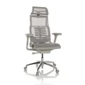 Produktbild: hjh OFFICE Profi Bürostuhl POFIT G GEN2 Netz ergonomischer Drehstuhl mit Flexibler Lordosenstütze, Hellgrau, 652281