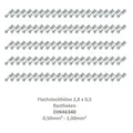 Produktbild: 100 Flachsteckhülse 2,8x0,5 Kabelschuh unisoliert 0,50²-1,0² Rasthaken/Rastzunge