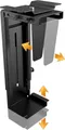 Produktbild: RICOO PC Halterung unter Schreibtisch Halter Untertisch 360-Grad Drehbar TRH-06 Universell Computergehäuse Tischhalterung Computer Aufhängung Holder Tragfähigkeit bis 10 kg auch Wandmontage