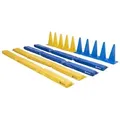 Produktbild: Pferdegasse gefülltes Set + 10er XXL Pylonen-Set 50 cm blau und gelb
