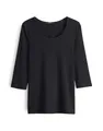 Produktbild: someday Damen Dreiviertelarmshirt | Jerseyshirt Kain Slim mit aus Modal Mix Black, 38
