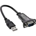 Produktbild: InLine® USB 2.0 zu Seriell Adapterkabel, USB A an 9pol Sub D Stecker, 0,25m Adapter / Konverter /
