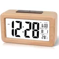 Produktbild: Holz Digital Wecker Schlafzimmer Temperatur Datum Snooze Lichtsensor 1 Stück