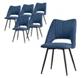 Produktbild: ML-DESIGN Stuhl Esszimmerstühle mit Rückenlehne moderne Design Lounge Küchenstühle (6 St), Polsterstuhl Esstischstühle 6er Set Clubsessel Polyester bis 120kg