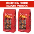 Produktbild: 20KG (2x10KG) Premium Grillbriketts Briketts Grillkohle Holzkohle Kohle Lüneburg