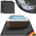 Produktbild: tillvex® Whirlpool Unterlage eckig 200 cm Schwarz | Bodenmatte Poolunterlage Matte viereckig Outdoor Whirlpools | Thermo Bodenschutzmatte Pool Untergrund | Bodenschutz Bodenplatte schützt & isoliert