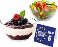 Produktbild: Premium Glas Dessertschalen 6er Set, 310ml BLEI FREI Dessertgläser, Stabelbare Glasschalen, Dessertbecher, Puddingschalen, Dessert Schalen Glas, Obst Servierschalen, Soßenschalen, Dessert Bowls