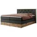 Produktbild: Boxspringbett mit Bettkasten Veneto King , grau , Maße (cm): B: 188 H: 115