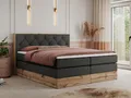 Produktbild: MKS MÖBEL Boxspringbett VENETO KING (Doppelbett, Multipocket-Matratzen, Topper T25/Visco, T30-Schaum), zwei Bettkästen und Rahmen in Eichen-Optik, Schlafzimmer, Polsterbett