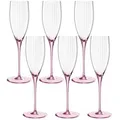 Produktbild: 6er-Set Leonardo Sektglas Poesia 250 ml Kristall, Kristalloptik Rosa Rose
