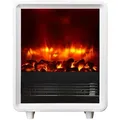Produktbild: Balderia Elektrokamin Elektro-Kaminofen BALDERIA George – 2000 W, 3D-Flammeneffekt, weiss, Kaminofen mit 3D Flammeneffekt, zuschaltbare Heizung 1000/2000 W weiß