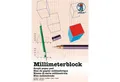 Produktbild: Ursus - Ludwig Bähr Millimeterpapier URSUS Millimeterblock DIN A4 25 Blatt Raster 1mm Gitternetz rot für te