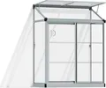 Produktbild: Palram - Canopia Kunststoff Aluminium Anlehngewächshaus Lean to grow 42 silber klar 121x62x160 cm