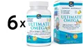 Produktbild: 6 x Nordic Naturals Ultimate Omega Xtra, 1480mg Lemon - 60 (583,31 EUR/kg)