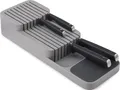 Produktbild: Joseph Joseph Drawer Store - Zweistufiger, horizontaler Messerblock - grau, 39,7 x 14,5 x 7,7