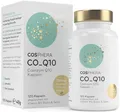 Produktbild: Coenzym Q10 - Hochdosiert mit 250 mg pro Kapsel. 120 vegane Kapseln im 4 Monatsvorrat - Angereichert mit Biotin & Niacin als Beitrag zum Erhalt normaler Haut & für einen normalen Energiestoffwechsel.