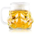 Produktbild: Thumbs Up Original Stormtrooper Helm Bierkrug Bierglas Transparentes Beer Mug im kultigen Helm Design 1 Pint Größe 600 ml Originelles Fan Merchandise Perfekte Geschenke für Männer und Frauen