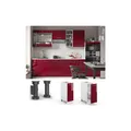 Produktbild: Vicco Apothekerunterschrank 30 cm Bordeaux Hochglanz Küchenschrank Apothekerschrank Küchenzeile Fame-Line