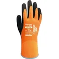 Produktbild: Wonder Grip® WG-338 Arbeitshandschuh Thermo Plus, Gr. XL/10, vollständig doppelt latexbeschichtet, Kälteschutz, Hitzeschutz, Schnittschutz, 1x Paar L/R, orange/schwarz