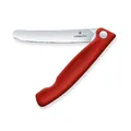Produktbild: Victorinox Swiss Classic Faltbares Gemüsemesser, Für Picknick, Camping, Extra Scharfe Klinge, Gerader Schliff, Rot