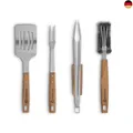 Produktbild: BURNHARD Grillbesteck-Set 4-TLG. 42 cm, Akazienholz Edelstahl, Grillzubehör mit