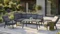 Produktbild: Gardissimo Gartenlounge-Set Lugano Dining Ecklounge Set, (Spar-Set, 3-tlg., 1 Eckelement + 1 Sessel + 1 hoher Tisch), mit stufenlos verstellbaren Rückenlehnen