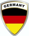 Produktbild: Aufkleber Deutschland-Wappen Dimension 45 x 35 mm  Sticker Tattoo Auto Deutschla