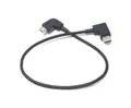 Produktbild: Micro USB auf 3.1 Typ C Kabel rechts Winkel 25cm - Laderichtung Micro USB auf...