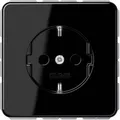 Produktbild: Jung 1fach Einsatz Schutzkontakt-Steckdose Schwarz CD1520SW 1 St.