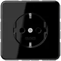 Produktbild: Jung 1fach Einsatz Schutzkontakt-Steckdose  Schwarz CD1520SW 1 St.