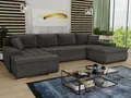 Produktbild: Sofnet Wohnlandschaft Faris U, mit Schlaffunktion und Bettkasten, Ecksofa, U-Form Couch, Schlafsofa mit Wellenfeder