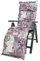 Produktbild: Kettler Polen 0798 Auflage Relaxliege Rom rosa-grau Blumen Landhaus 170x50x9 cm KETTtex (ohne Stuhl)