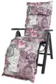 Produktbild: KETTtex Sesselauflage Relaxliege Rom 0798 rosa-grau Blumen Landhaus 170x50x9 cm KETTtex