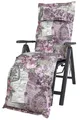 Produktbild: Auflage Relaxliege Rom 0798 rosa-grau Blumen Landhaus 170x50x9 cm KETTtex