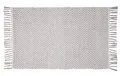 Produktbild: WENKO Badematte Gata, nachhaltiger Badteppich hergestellt aus recycelten PET Flaschen im trendigen Ethno-Style mit rutschhemmender Unterseite, waschbar bis 40°C, (B x H): 50 x 80 cm, Grau/Weiß