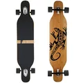 Produktbild: FunTomia Longboard mit 3 Flex Stufen Drop Through Cruiser Komplettboard Mach1 Speed Kugellager T-Tool