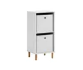 Produktbild: Tchibo - Regal »Torge« mit 2 Faltboxen - 38,2x38,2x84,8cm - braun - Holz / Eschen-Massivholz / Metall