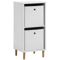 Produktbild: MÖBELPARTNER Beistellregal Torge mattweiß 38,2 x 38,2 x 84,8 cm, 1 St.