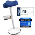 Produktbild: Vina Home® SH-01 Bürohocker Ergonomisch [IGR Zertifiziert] | Sitzhocker ergonomisch höhenverstellbar [58-83 cm]| Ergonomischer Hocker für Arbeit & Freizeit | Schwingeffekt [rutschfest] (Marineblau)