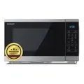 Produktbild: SHARP YC-MS252AE-S – 25 Liter Mikrowelle (digital steuerbar, 900W Mikrowelle, 11 Leistungsstufen, ECO, Kindersicherung)