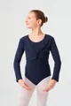 Produktbild: tanzmuster Crop-Top Langarm Ballett Top Mia aus wunderbar weicher Baumwolle Oberteil für Mädchen fürs Kinder Ballett
