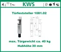 Produktbild: KWS 1081 Türfeststeller 30 mm Hub Stand silberfarben Stand grau - 108102