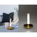 Produktbild: Led Außentischleuchte Und Blumenvase Biarritz Mit Akkubetrieb, Gold Höhe 20cm
