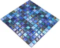 Produktbild: Glasmosaik Mix Glasmosaik Mosaikfliese blau glänzend Wand Küche Bad Dusche