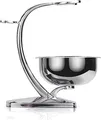 Produktbild: GRUTTI Rasierhobel Ständer,Deluxe Chrome Rasierständer mit Schüssel, Geschenkidee für Herren - Rasierständer für Rasierpinsel und Rasierapparat,Das magnetische Design stabilisiert die Rasierschale