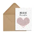 Produktbild: Postkarte BESTE FREUNDIN Herzbotschaft inkl. Briefumschlag Beste Freundin Gesche