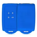 Produktbild: kwmobile Autoschlüssel Hülle kompatibel mit Renault 4-Tasten Smartkey Autoschlüssel (nur Keyless Go) - Silikon Schutzhülle Schlüsselhülle Cover in Blau