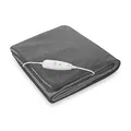 Produktbild: medisana HDW Kuschelheizdecke, Heizdecke waschbar, Wärmedecke elektrisch mit Abschaltautomatik, 4 Temperaturstufen, 2-farbig Wendeoptik, grau/dunkelgrau, 180 x 130 cm