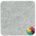 Produktbild: Design Filz Untersetzer eckig - 20x20cm in hellgrau meliert für Glas, Getränke, Bar, Tasse, Vase