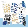 Produktbild: Papierdrachen Temporäre-Tattoos B005-002-009, farbig, Sonne, Mond und Sterne, 6 Blatt, 100 Tattoos